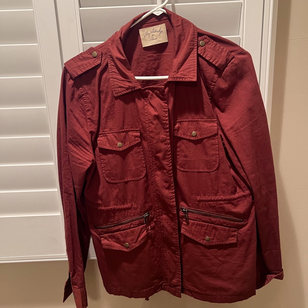 Lily Aldridge for Velvet Ruby Lightweight Utility Army Jacket Burnt Orange